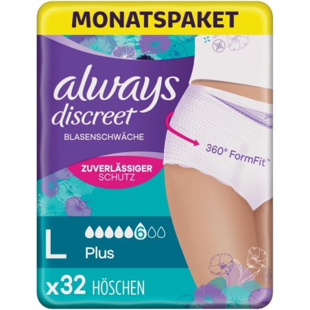 Always Discreet Plus sous-vêtement absorbant Femme 32 pièce(s)