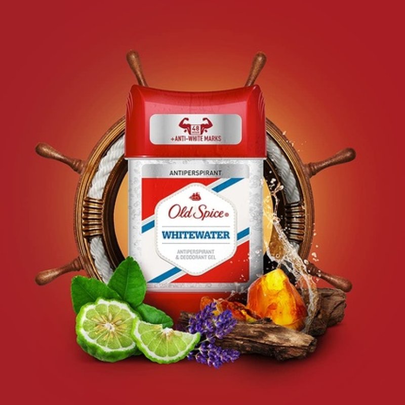 Old Spice Whitewater Deodorant Stick Antiperspirant Free of Aluminum and Sulfates 70ml