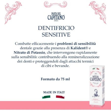 Pasta Del Capitano Sensitive Toothpaste 75ml