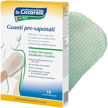 Dr. Ciccarelli Body Hygiene Ready-to-Use Soap Mitt 10-Piece