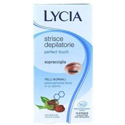 Lycia Perfect Touch Eyebrow Wax Strips 16 Strips with 2 Wipes
