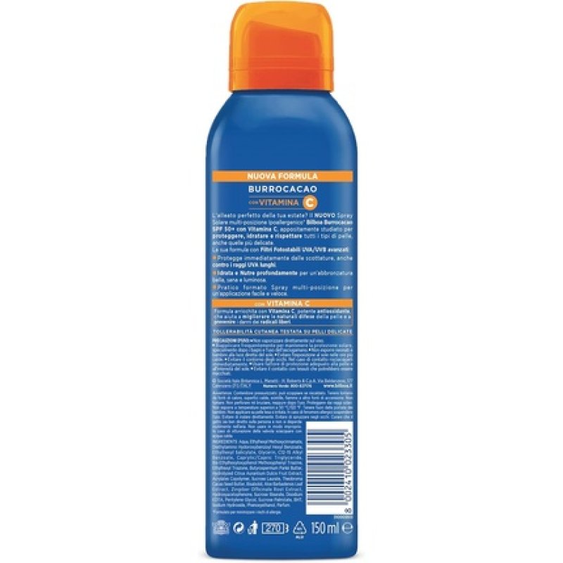 Bilboa Sun Protection Face and Body Cream SPF 50 with Vitamin C 150ml Spray