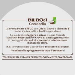 Bilboa Coccobello Sun Milk SPF 20 with Coconut Oil