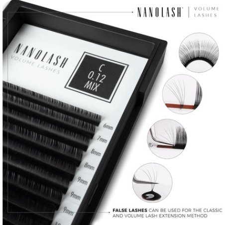 Nanolash Volume Lashes False Lashes for Professional Eyelash Extensions 11mm 0.07 D