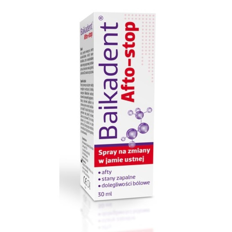 Baikadent Afto-Stop Mouth Spray, 30 Ml - Long-Term Validity