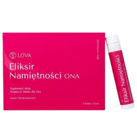 Lova Passion Elixir For Her Dietary Supplement Strawberry 7 Vials X 25ml