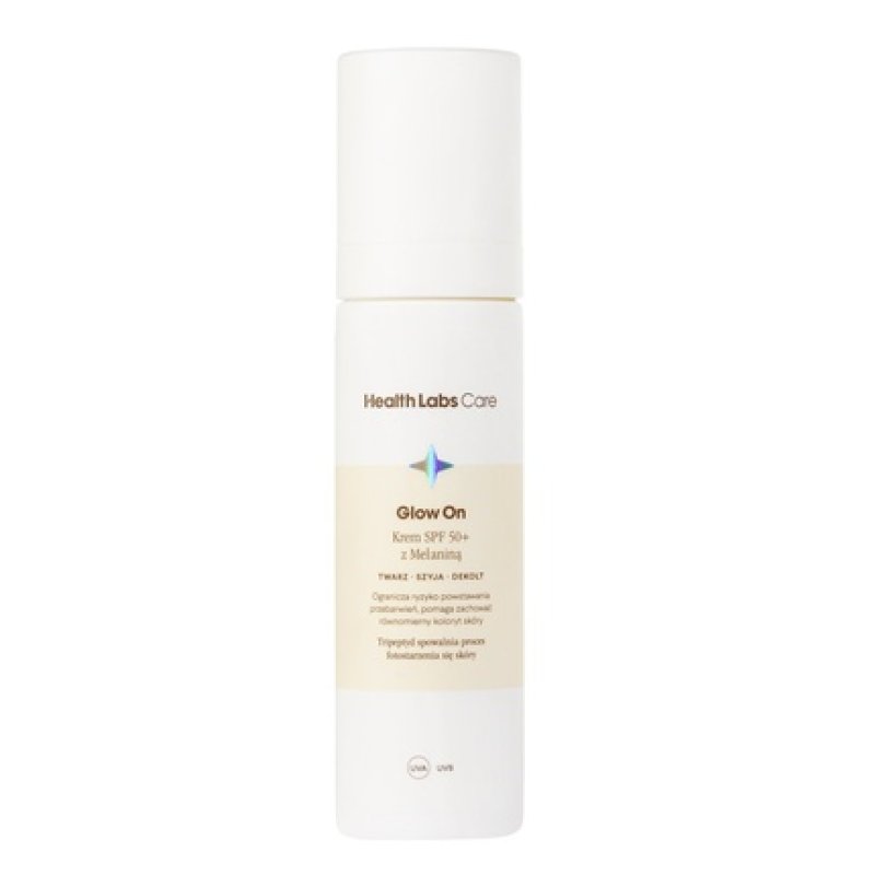 Healthlabs Glow On Cream Spf50 With Melanin 50ml - High Protection Sunscreen