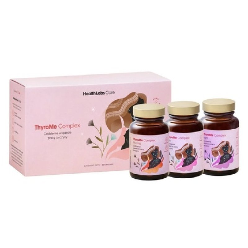Healthlabs Thyrome Complex - Supports Proper Thyroid Function, Includes Thyrome Morning, Day, And Night 30 Capsules Each
