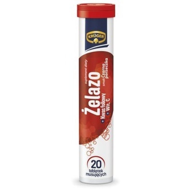 Kruger Effervescent Vitamin Iron with Folic Acid and Vitamin C 90g