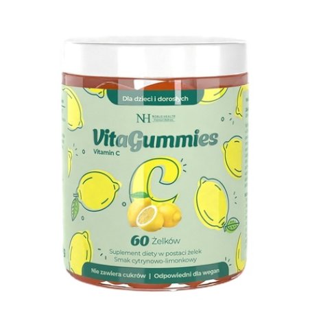 Noble Health Vitagummies Vitamin C Dietary Supplement - 60 Gummies With Lemon-Lime Flavor