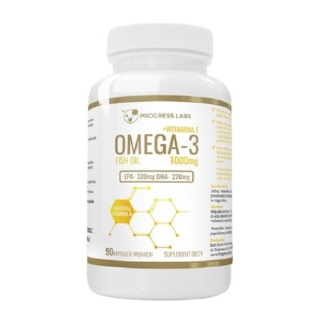 Progress Labs Omega 3 Vitamin E 1000mg Non-Gmo Dietary Supplement 90 Soft Capsules