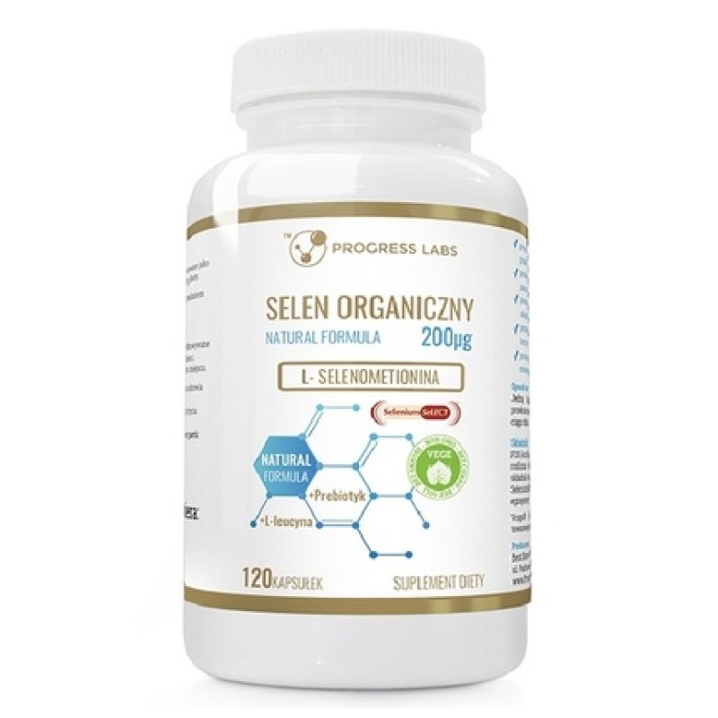 Progress Labs Organic Selenium 200 Units Dietary Supplement 120 Capsules