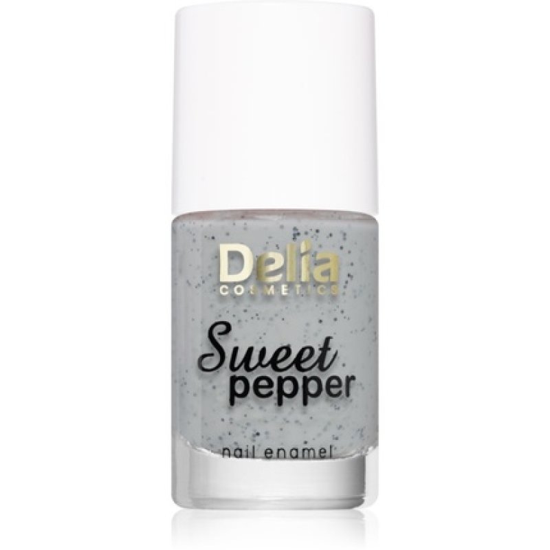 Delia Cosmetics Sweet Pepper Black Particles nail polish - 01 Cloudy, 11 ml