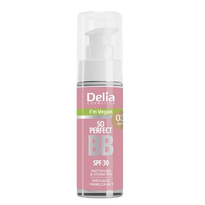 Delia So Perfect Vegan Bb Cream For Face With Spf30 03 Dark 30ml