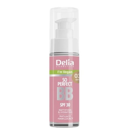 Delia So Perfect Vegan Bb Cream For Face With Spf30 03 Dark 30ml