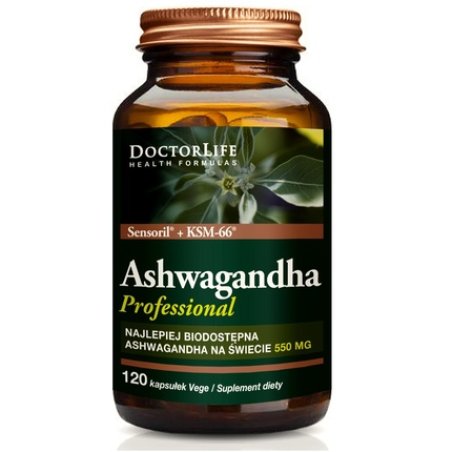 Doctor Life Ashwagandha Ksm-66 Sensoril Extract 550mg Dietary Supplement - 120 Capsules