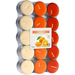 30 Pack Scented Candles Orange - Pleasant Citrus Scent