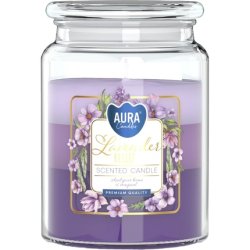 Bispol Large Scented Candle in Glass with Lid - Lavender Relief