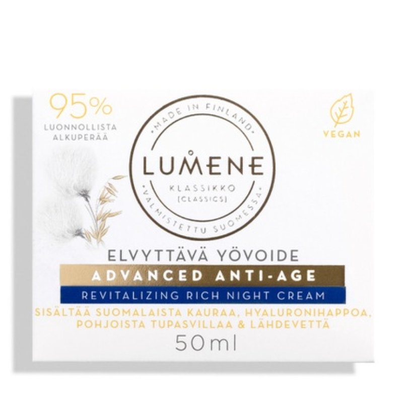 Lumene Lifting Night Cream Anti Age Treatment Hydrating Revitalizing Face Skin