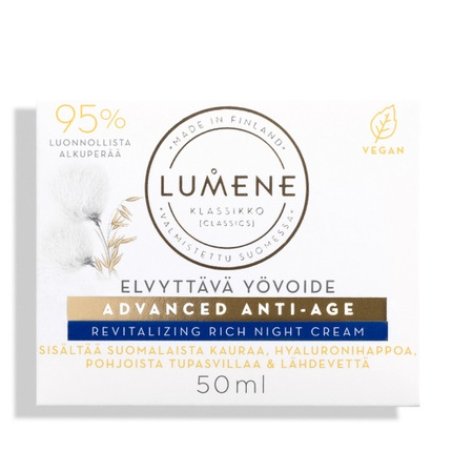 Lumene Lifting Night Cream Anti Age Treatment Hydrating Revitalizing Face Skin
