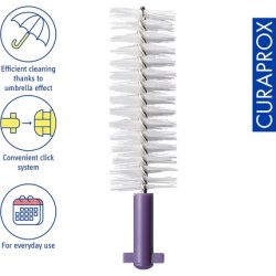 Curaprox Interdental Brushes CPS 18 Regular Plus Violet 2mm Diameter 8mm Effectiveness Set of 5 Interdental Brushes and