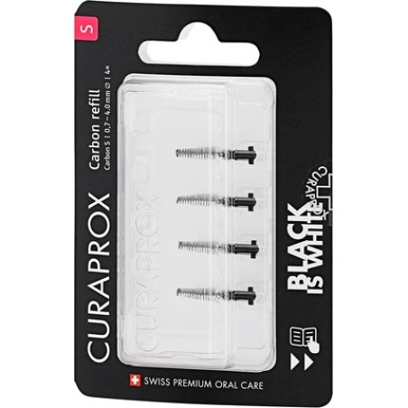 Curaprox Black Is White Carbon S Refill - Pack of 4