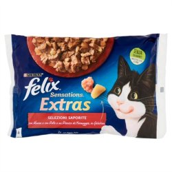 Felix Sensations Extras Flavourite Selections 85g - Pack of 4