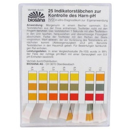 Biosana Urinal pH Control Strips 25 Strips - In Vitro Diagnostic Strips