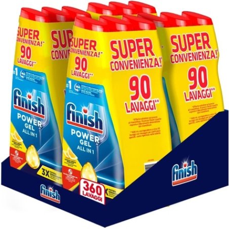 Finish Powergel Dishwashing Detergent with Lemon 600ml