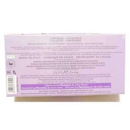 La Florentina Lavender Bath Soap Sculpted Soap 115g - Pack of 2