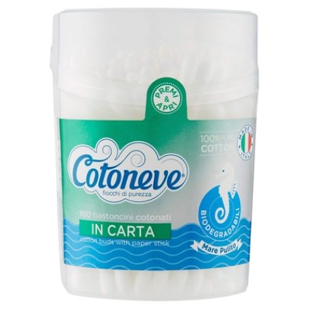 Cotoneve Antibacterial Treated Cotton Swabs 100 Sticks