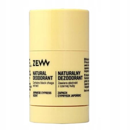 Zew For Men Natural Deodorant Stick Japanese Cypress And Bergamot 30g