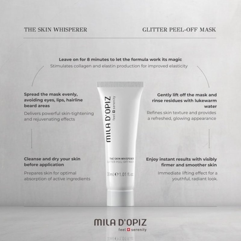 The Skin Whisperer Glitter Peel Off Mask by Mila D'Opiz for Women 1.01 Oz