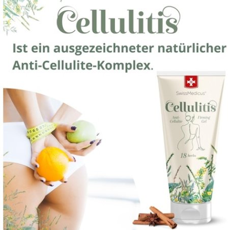 SwissMedicus Cellulitis Natural Belly Anti-Cellulite Body Cream with Rosemary - Guarana - Soothing Lotion Perfect