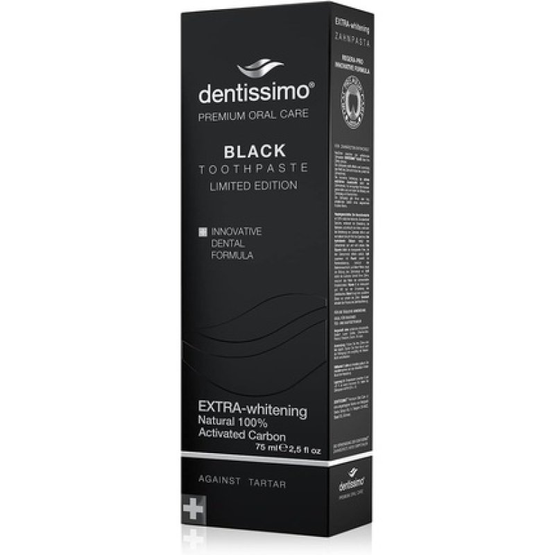 Dentissimo Premium Extra Whitening Black Toothpaste 75ml