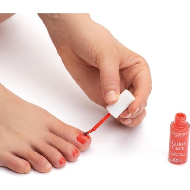 Poderm Fungal Nail Infections Coral Pink Nail Varnish with Tea Tree