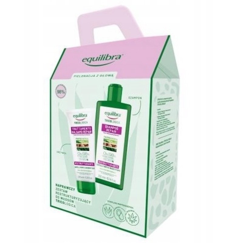 Equilibra Restructuring Repair Set For Hair - Shampoo 300 Ml Conditioner 200 Ml
