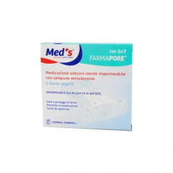 Farmac Zabban Meds Farmapore Adhesive Sterile Waterproof Dressing 5cm X 7cm