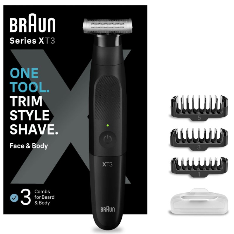 Braun XT3100 tondeuse à barbe Batterie 3 mm Mouillé & sec Noir
