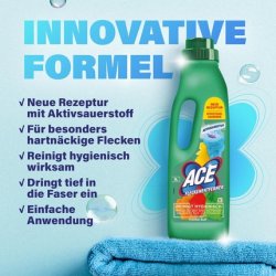 ACE Stain Remover and Color Protection 1 Liter - Powerful Deep Cleaning for Every Wash - Ideal for Colored and Delicate