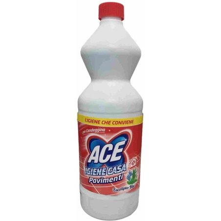 Ace Igiene Casa Bleach Hygiene Cleaner for Hard Floors 1L Bottle with Toilet Block