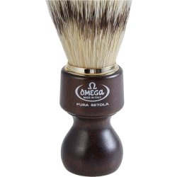 Omega 26 Shaving Brush in Pure Bristle Dark Brown