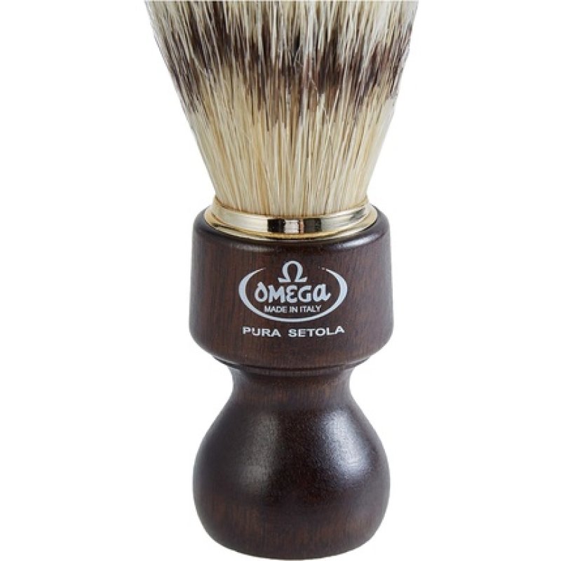 Omega 26 Shaving Brush in Pure Bristle Dark Brown