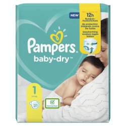 Pampers Baby-Dry 81723652 couche jetable Garçon/Fille 1 21 pièce(s)