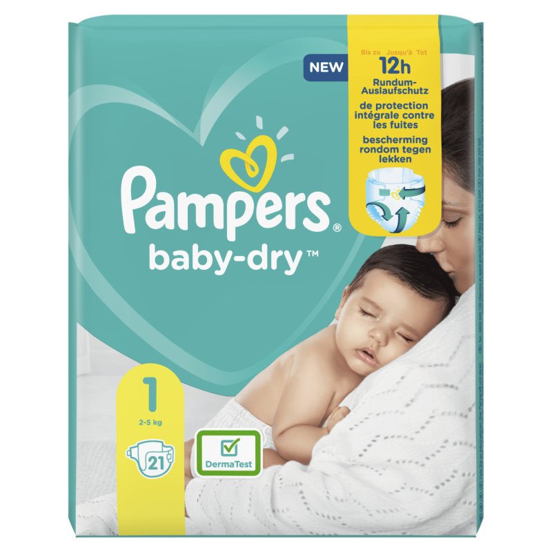 Pampers Baby-Dry 81723652 couche jetable Garçon/Fille 1 21 pièce(s)
