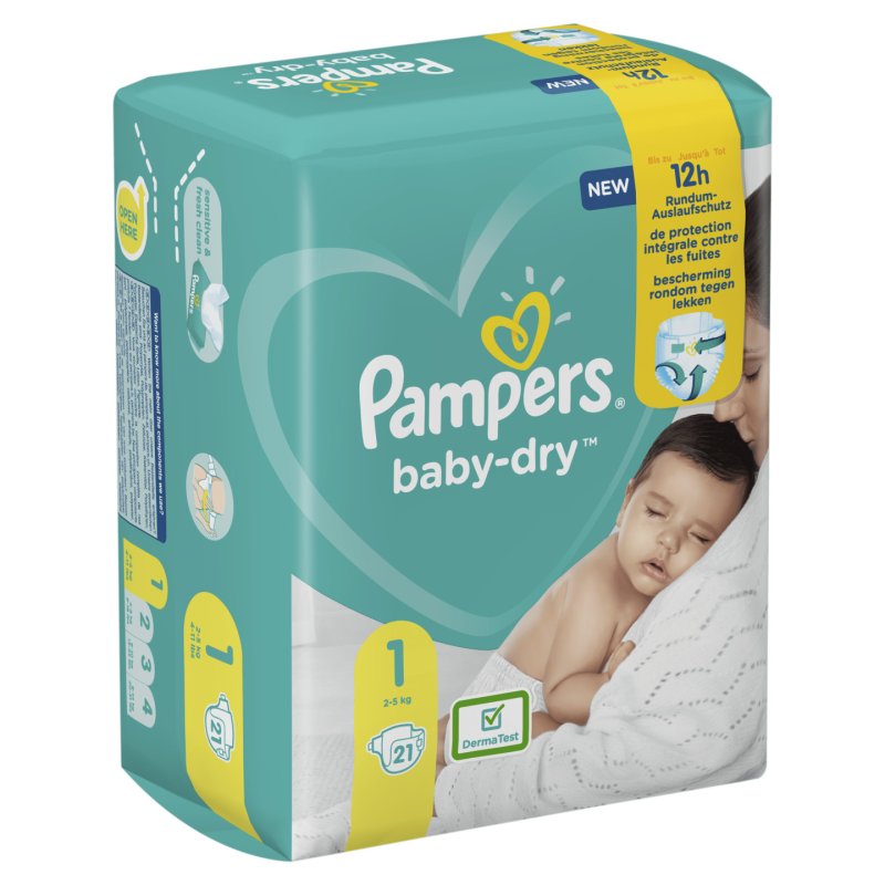 Pampers Baby-Dry 81723652 couche jetable Garçon/Fille 1 21 pièce(s)