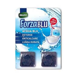 Relevi Kraft Blue Aqua Blue 2 Cubes for Exterior Housing - Cleaning Agent, Lime Protection for Longevity