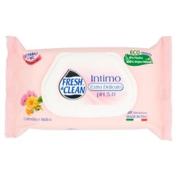 Fresh Clean Intimate Wipes Extra Delicate Ph 5.0 With Calendula And Mallow - 20 Pieces