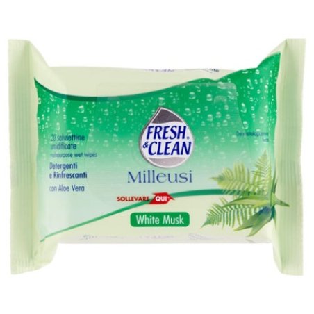 Fresh & Clean Milleusi Wipes 20 Pieces White Musk Cosmetic Product