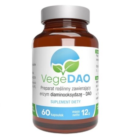 Vegeda Dietary Supplement Containing Diamine Oxidase Enzyme 60 Capsules